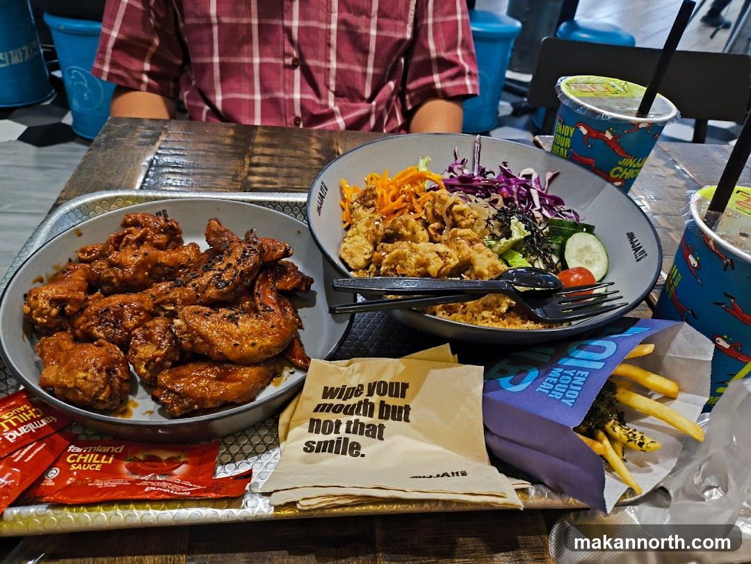 Fried Chicken and Salad