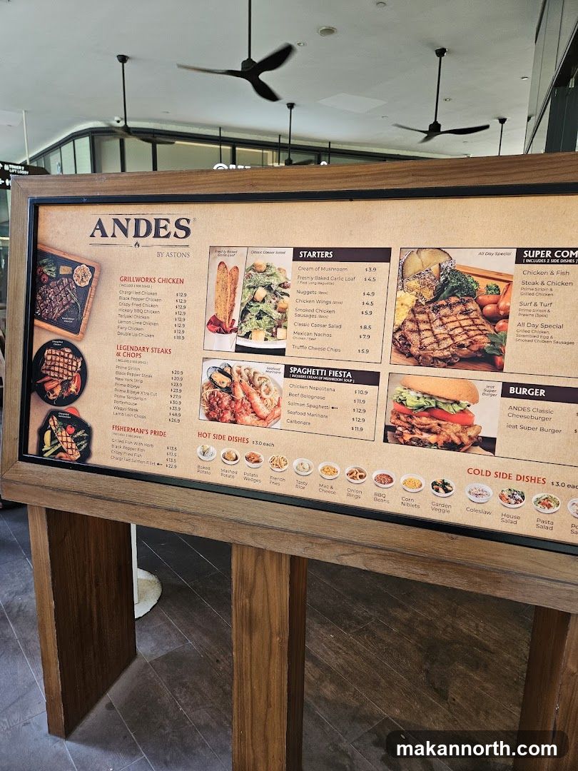 ANDES BY ASTONS Menu