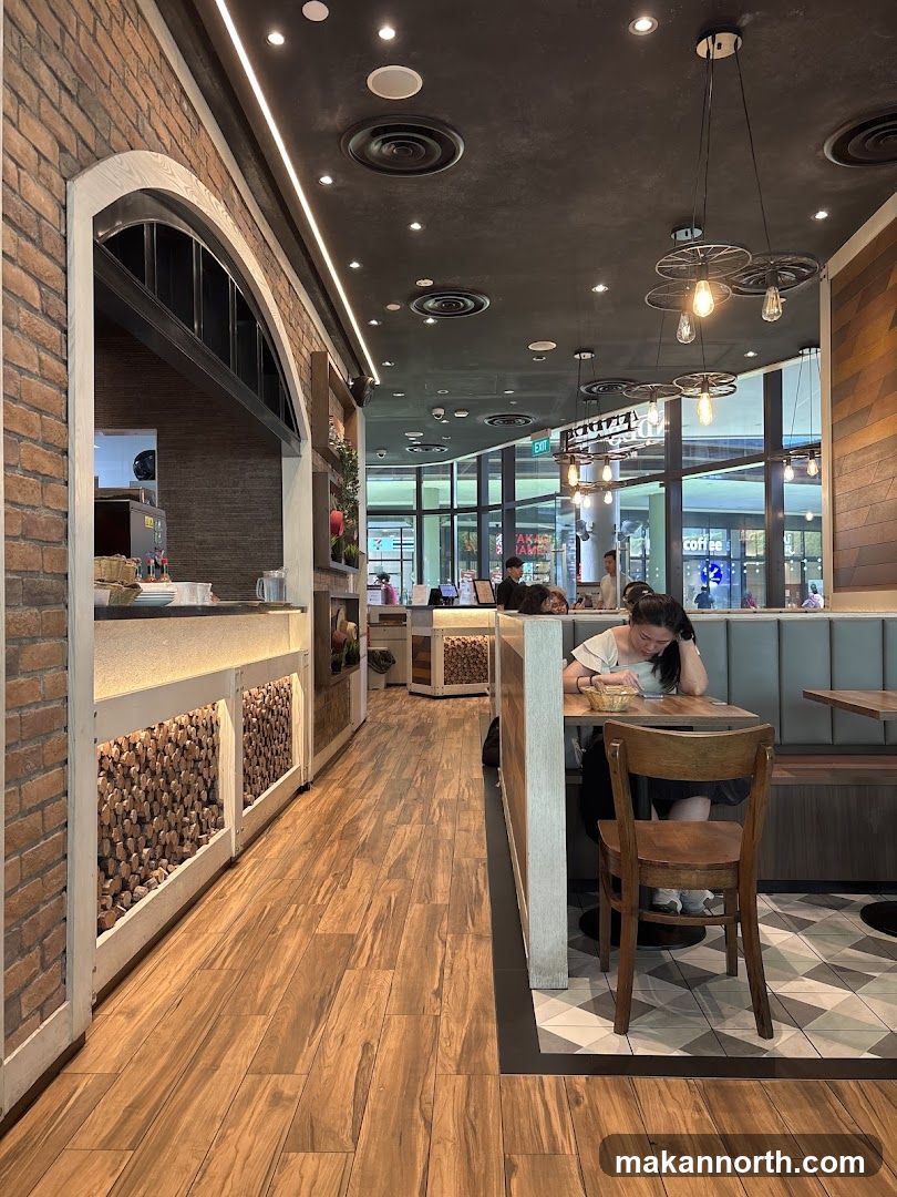 Cafe Interior with Seated Patron