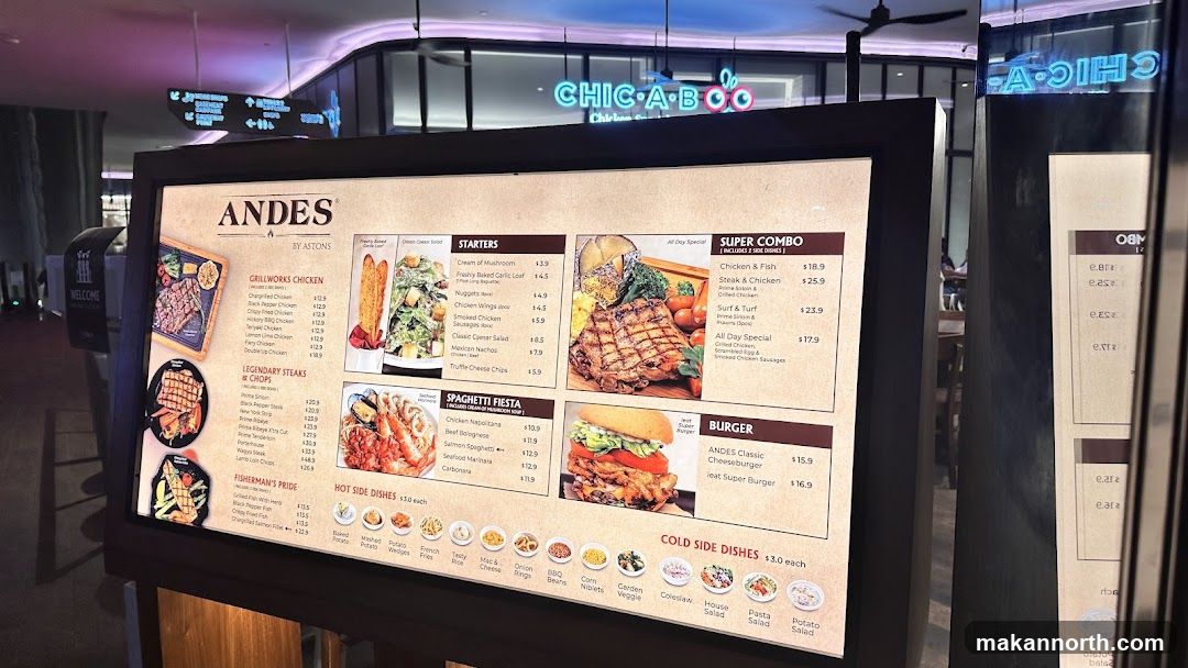 ANDES BY ASTONS Menu