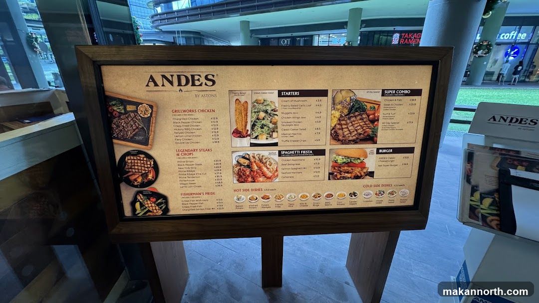 ANDES BY ASTONS Menu