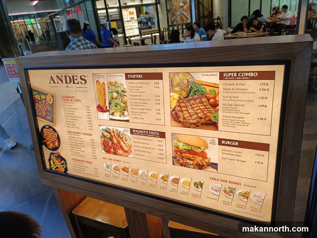 ANDES BY ASTONS Menu