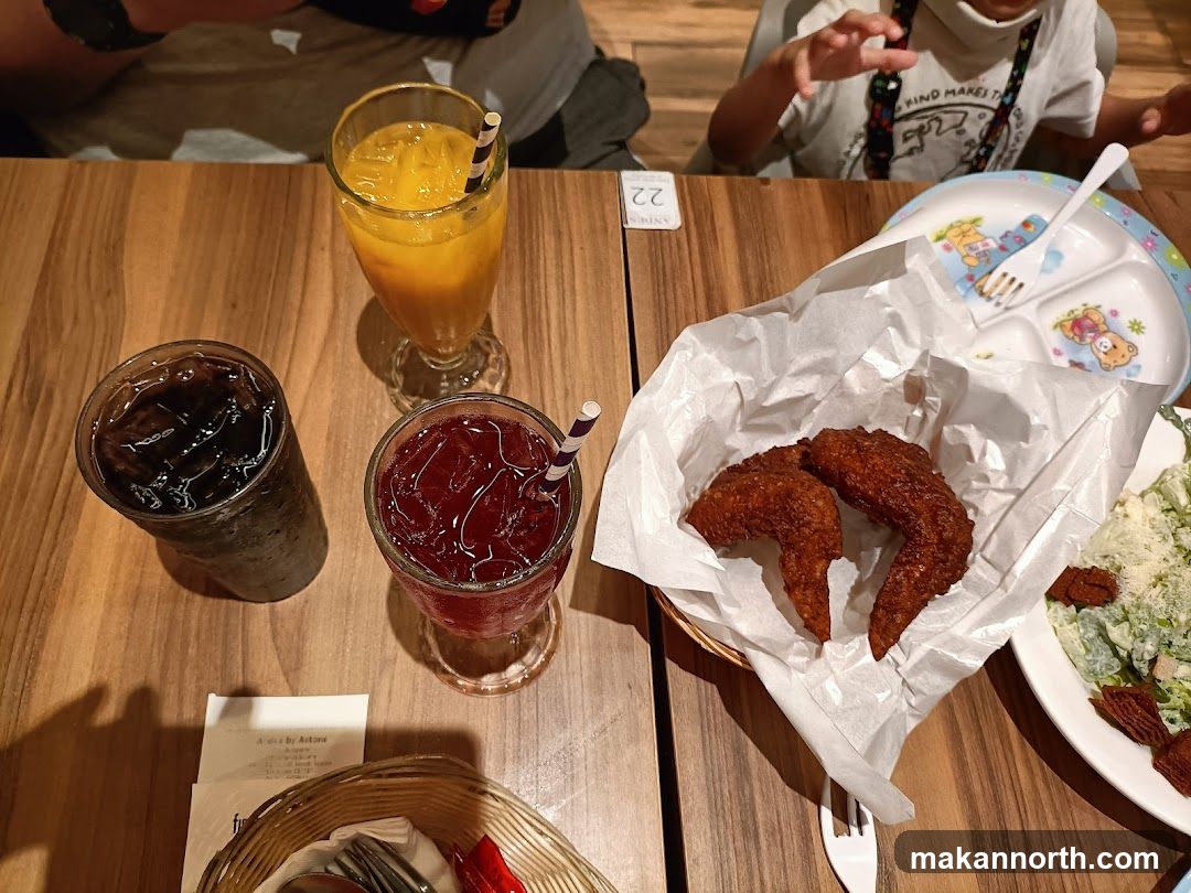 Table with Drinks and Food