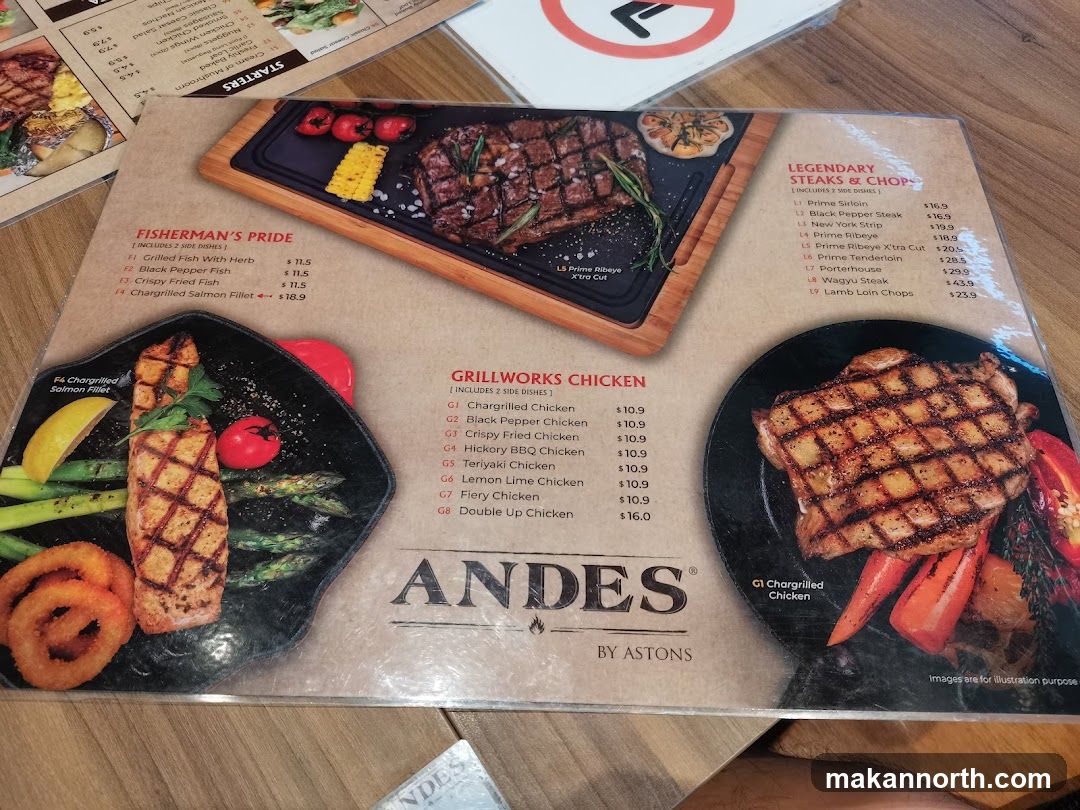Andes by Astons Menu