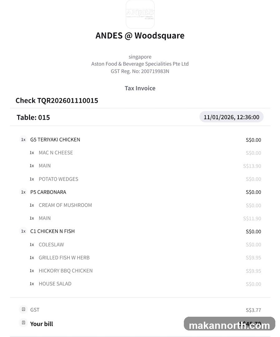 ANDES @ Woodsquare Tax Invoice