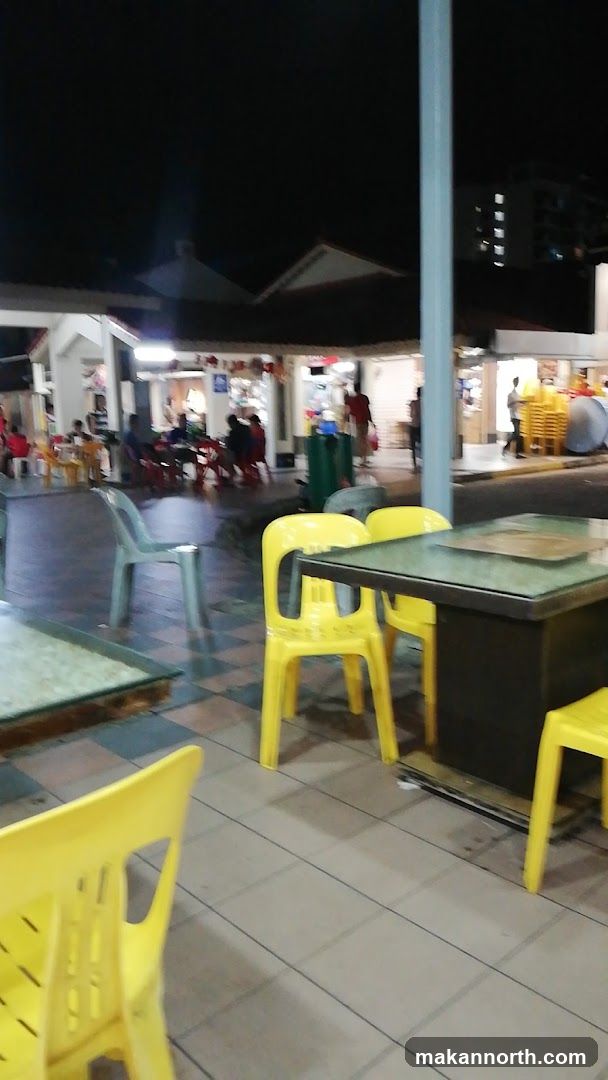 Outdoor Seating Area at Night