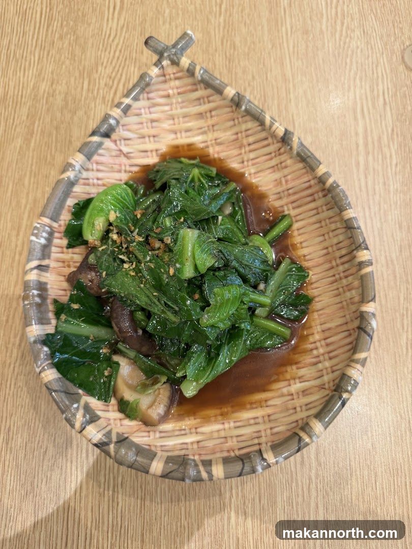 Stir-fried Greens with Mushrooms