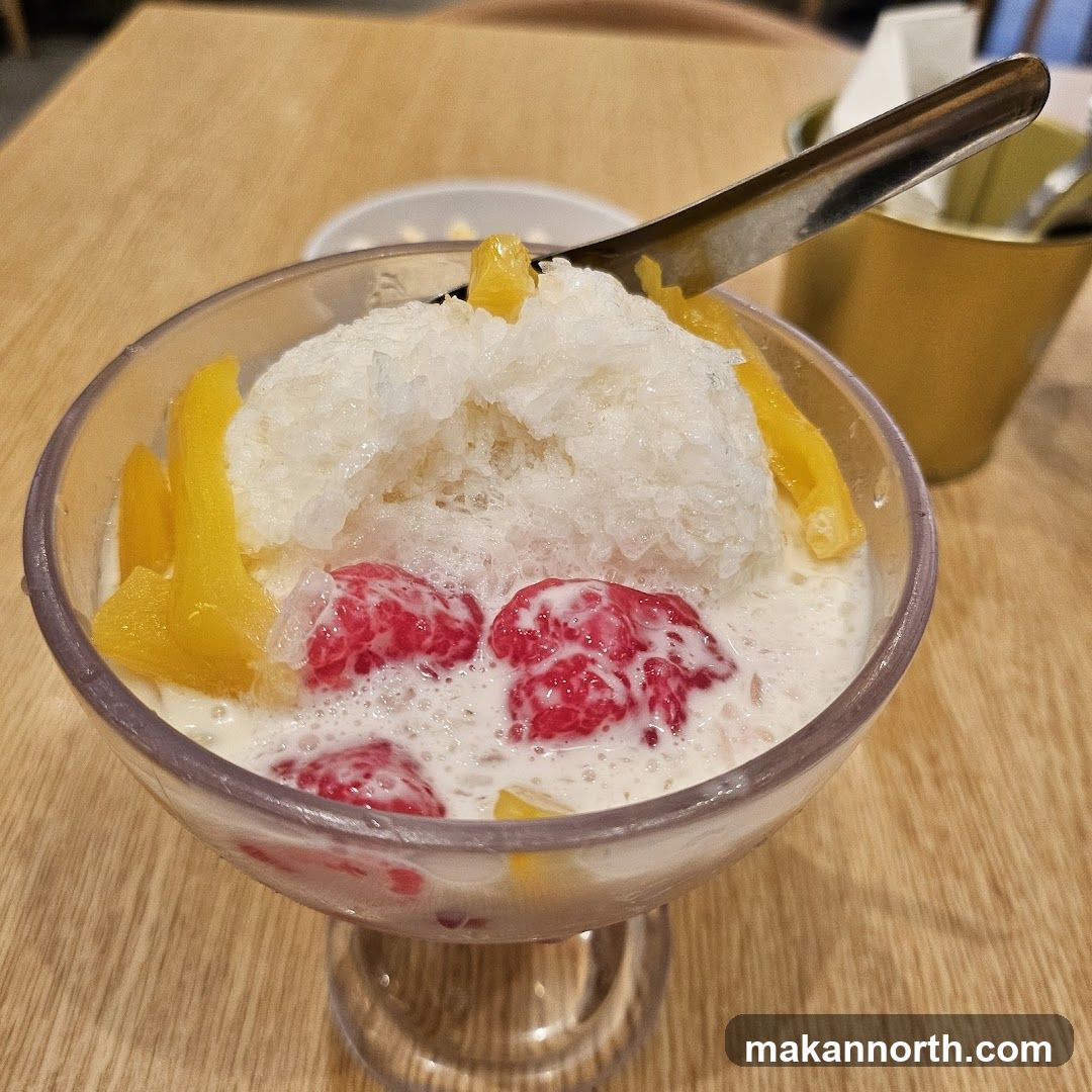 Dessert with Shaved Ice and Fruit
