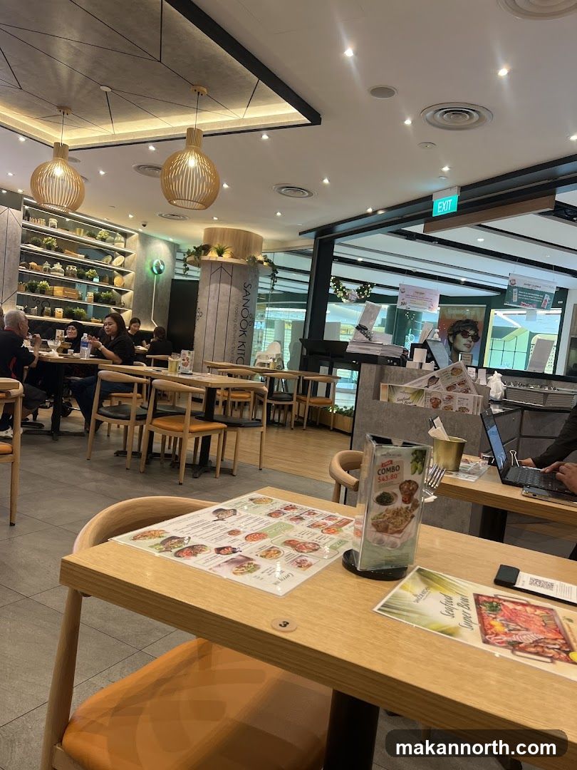 Restaurant Interior with Menu on Table