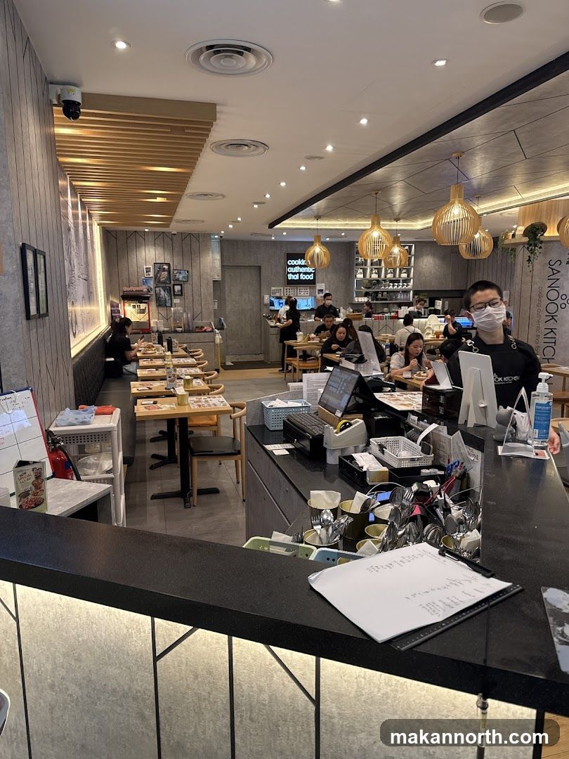 Restaurant Interior with Diners