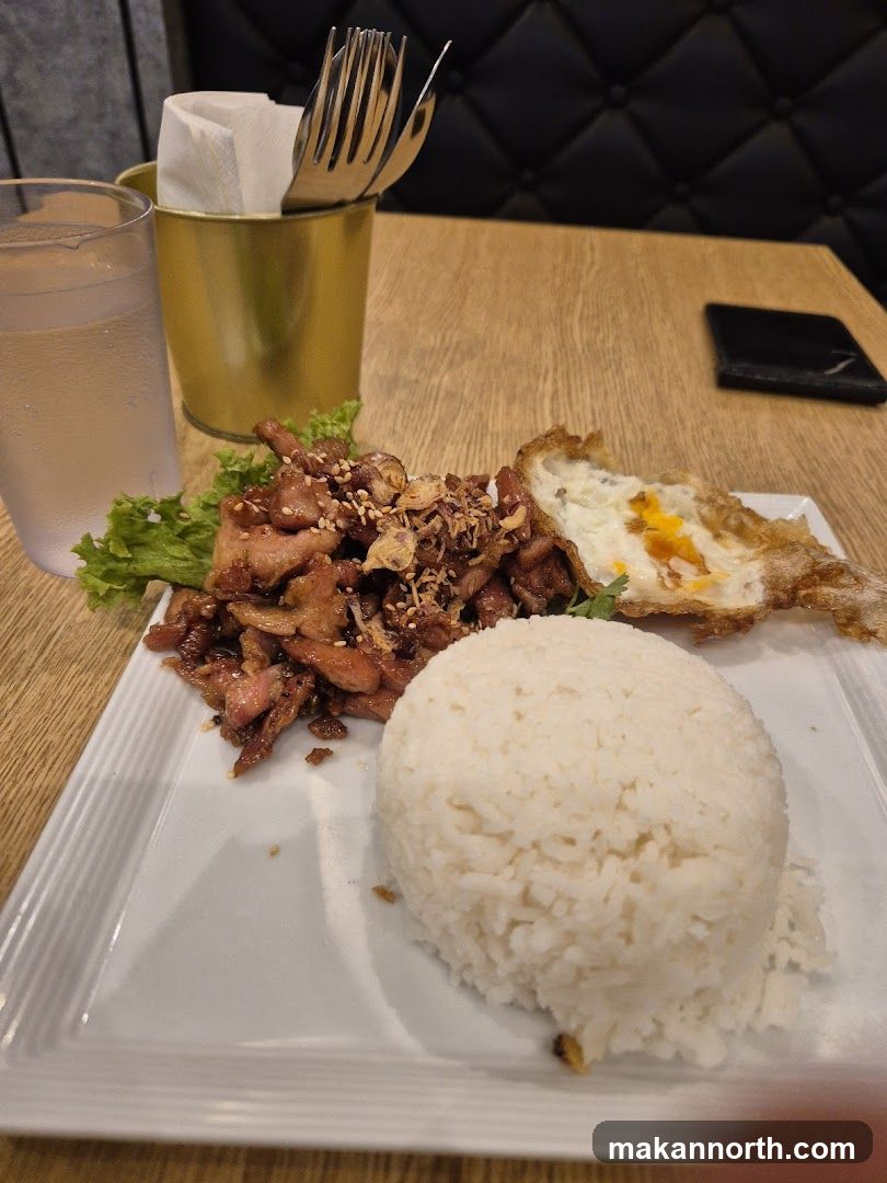 Meal with Rice and Fried Egg