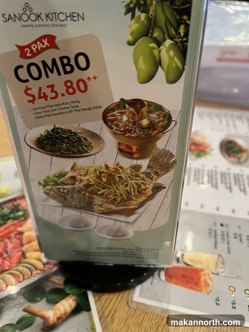 Sanook Kitchen Combo Menu