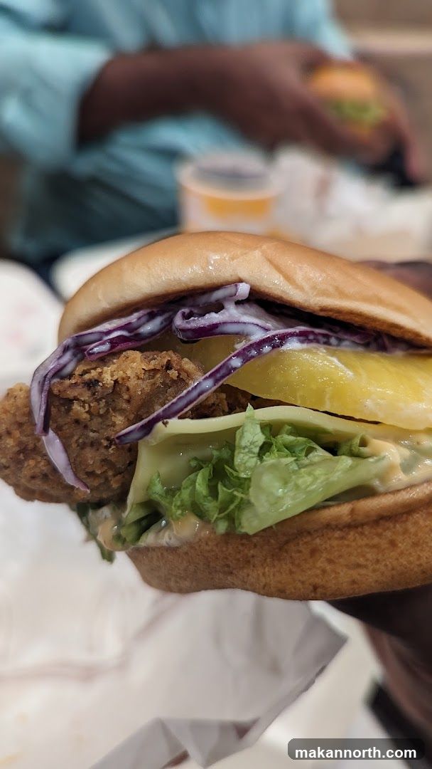 Burger with toppings