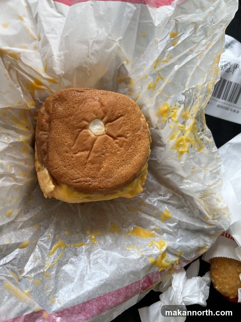Cheeseburger in wrapper