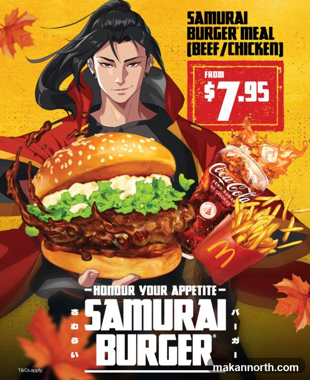 Samurai Burger Meal Advertisement