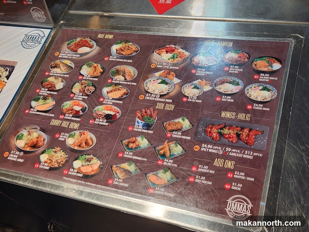 OMMAS JAP & KOREA Menu