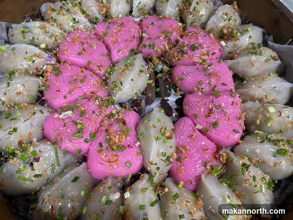 Pink and White Dumplings