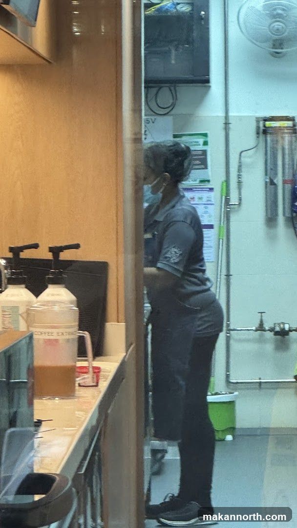 Staff preparing drinks