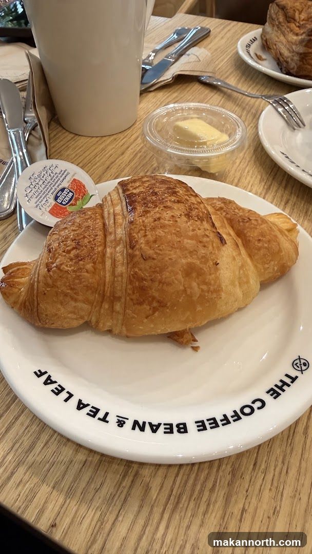 Croissant with Jam and Butter
