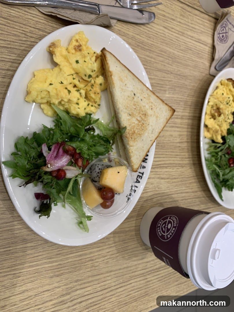 Breakfast Plate with Scrambled Eggs and Toast