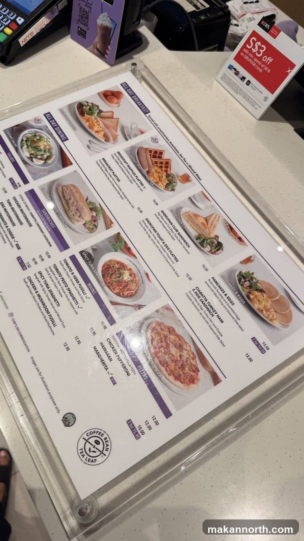 The Coffee Bean & Tea Leaf Menu