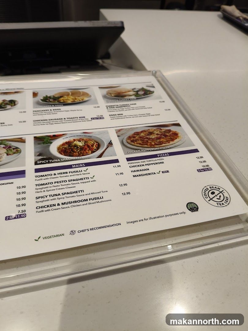 The Coffee Bean & Tea Leaf Menu