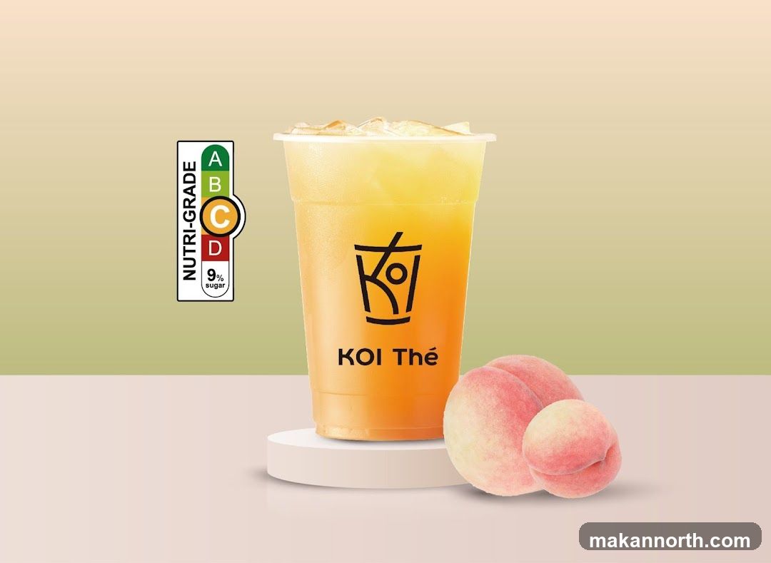 Peach Drink with Nutri-Grade Label