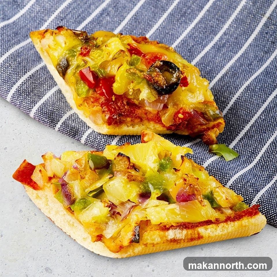 Two slices of pizza