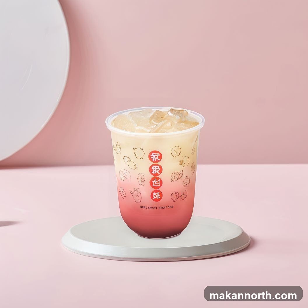 Layered Drink with Ice