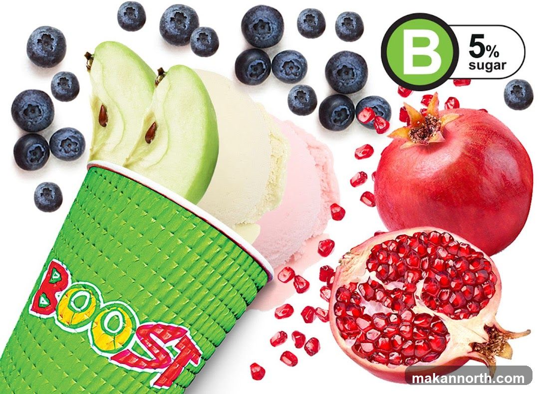Boost Drink with Fruits and Ice Cream