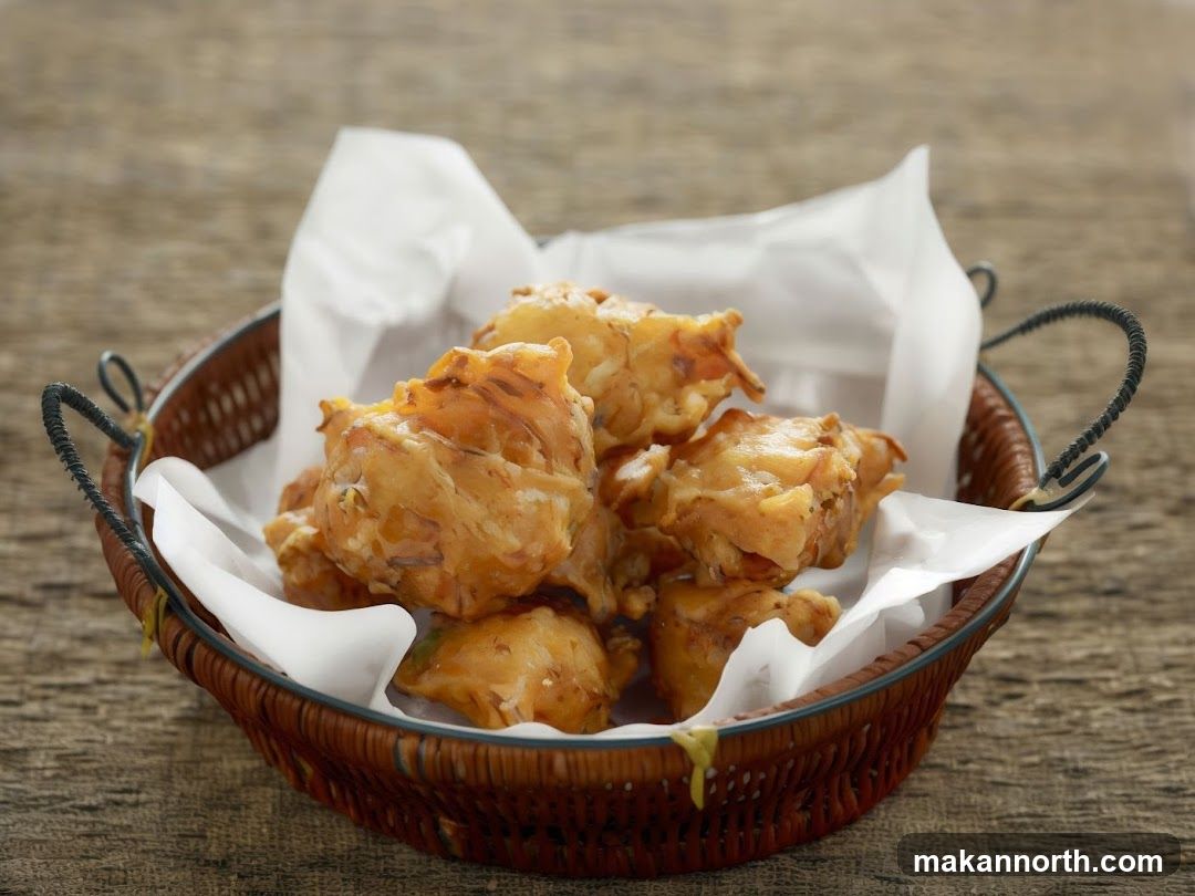 Fried Snacks in a Basket