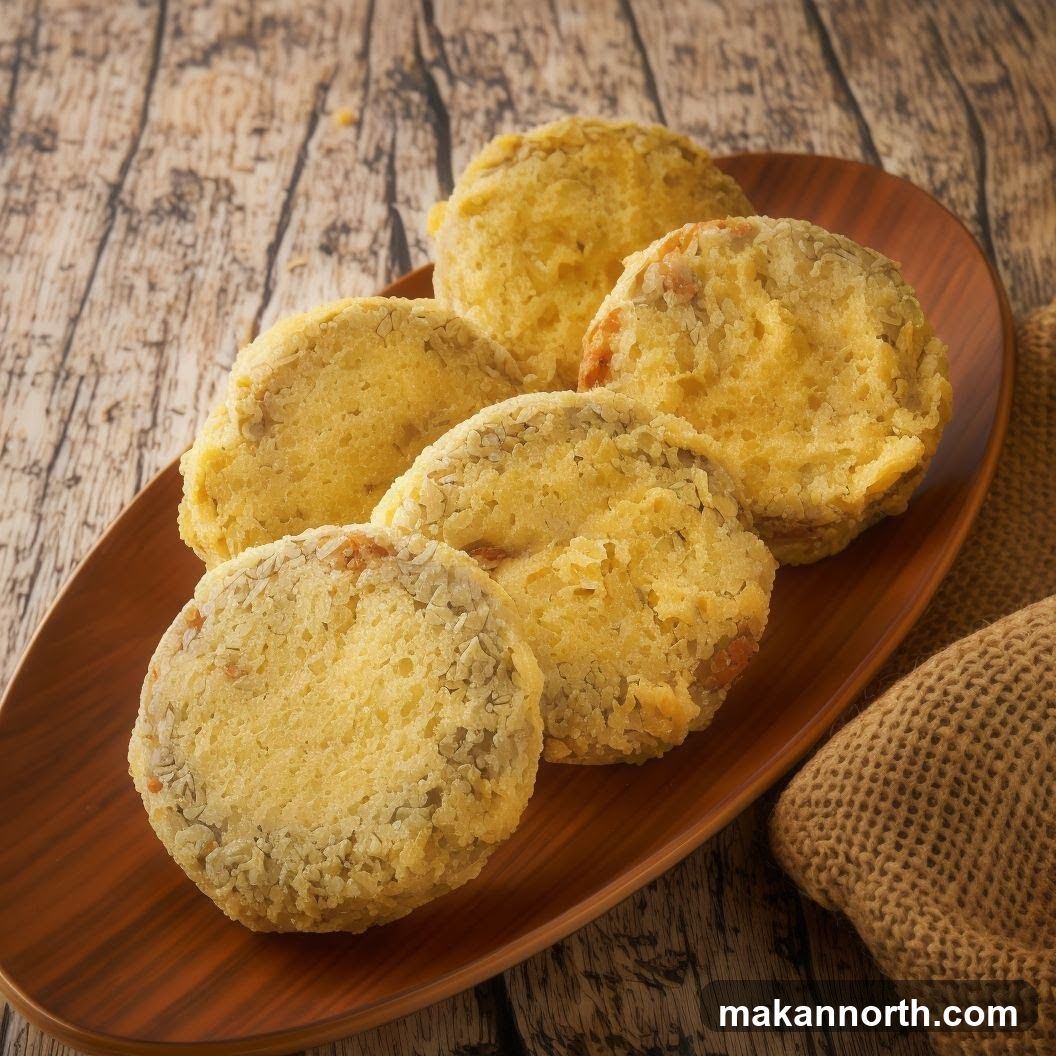 Fried Patties on a Wooden Plate