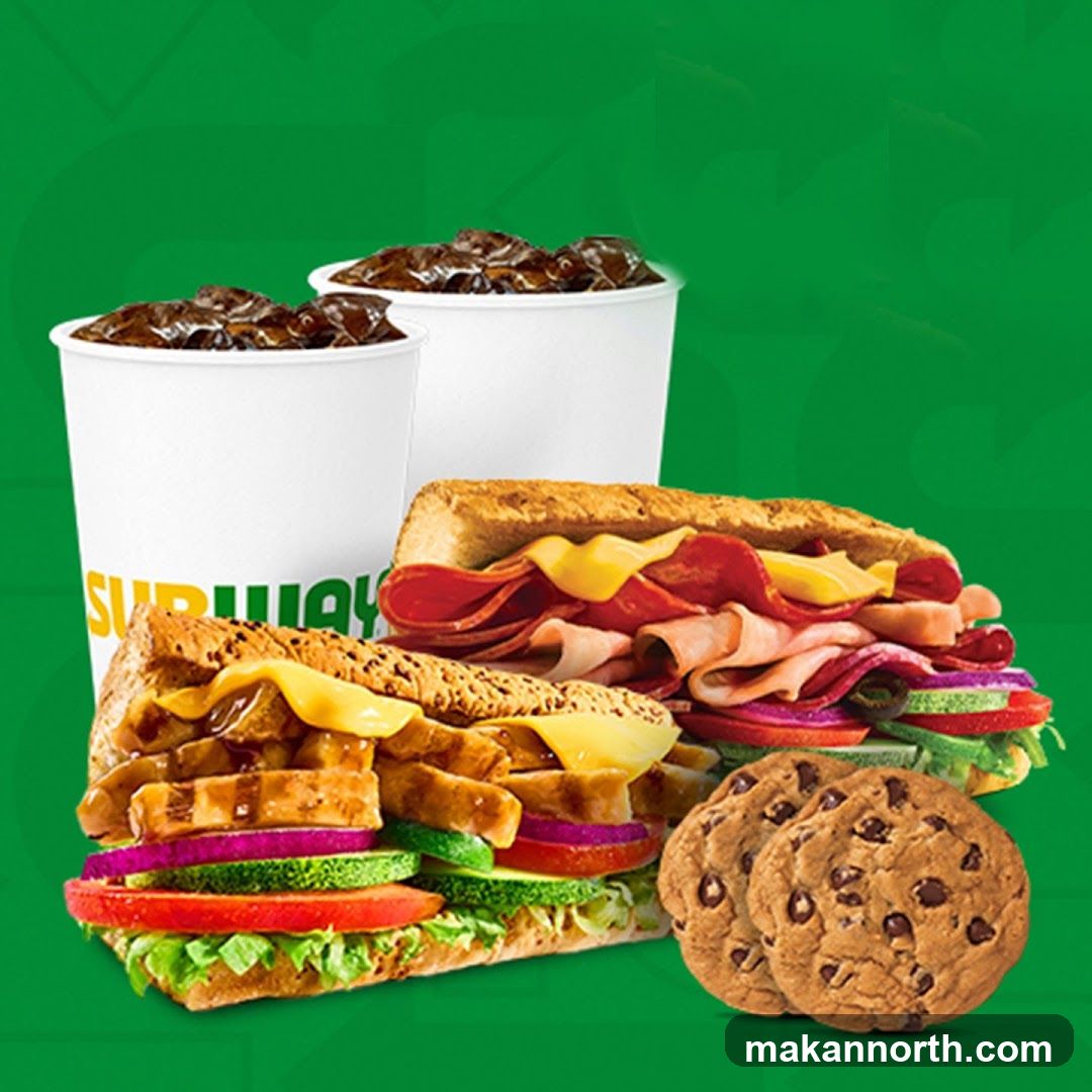 Subway Sandwiches and Drinks