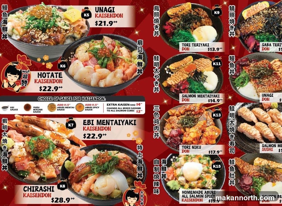 Kaisendon Menu