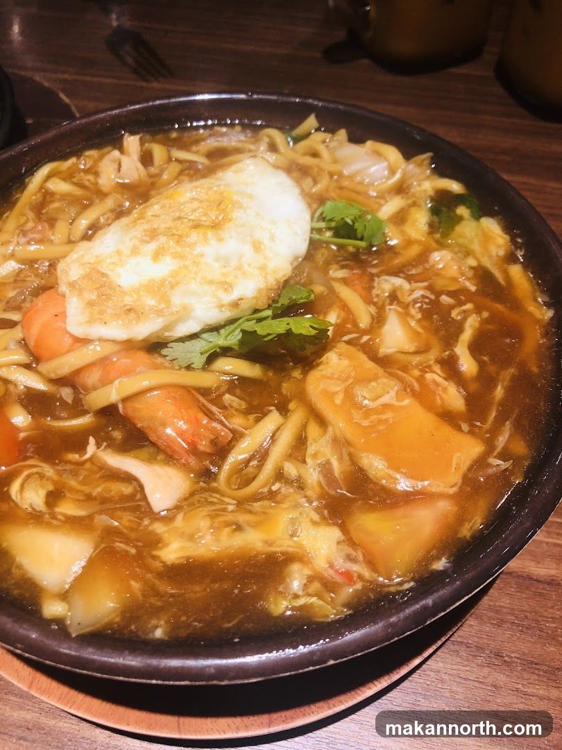 Noodle Dish with Egg and Shrimp