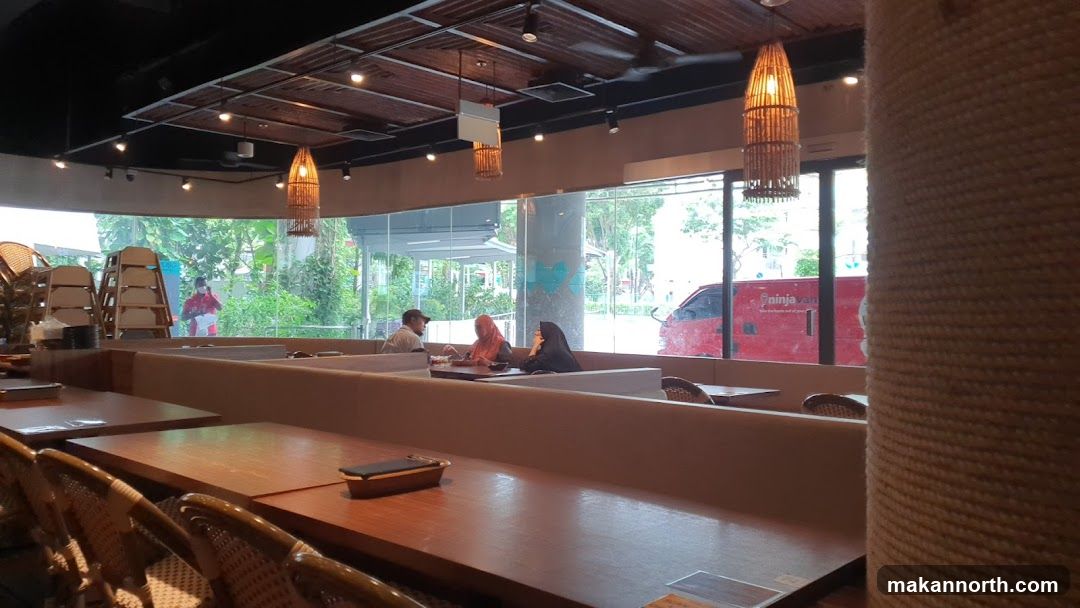 Restaurant Interior with Outdoor View