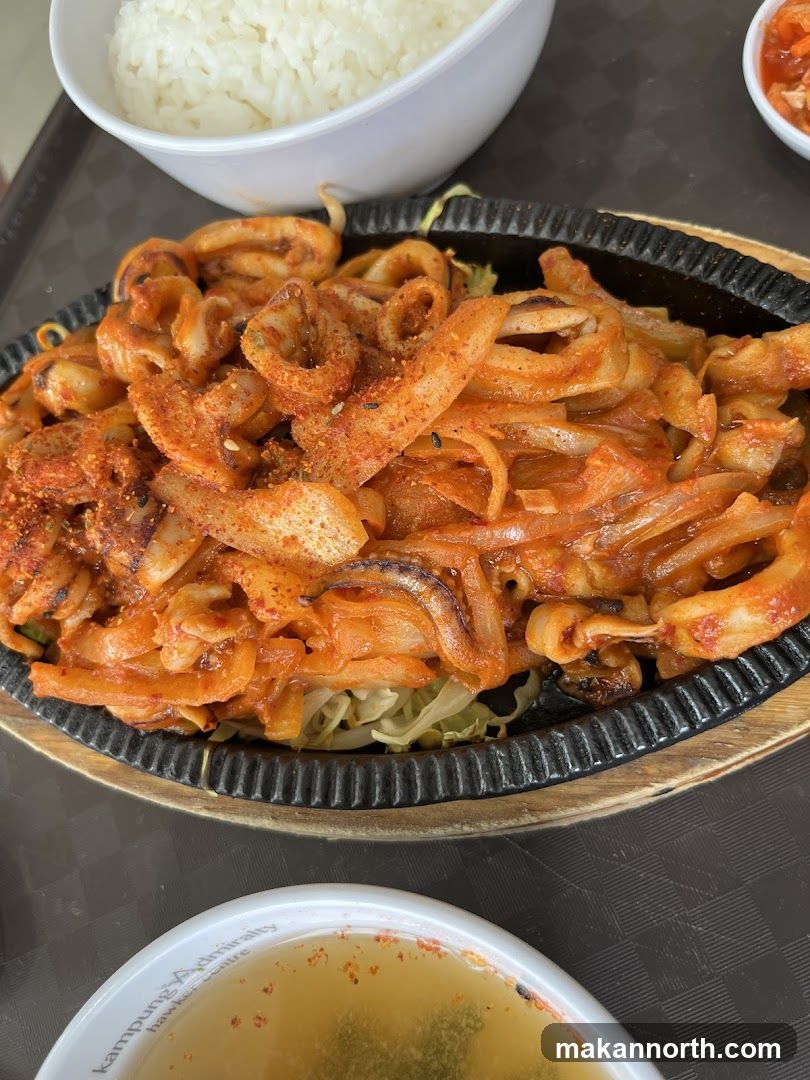 Spicy Stir-fried Squid with Rice