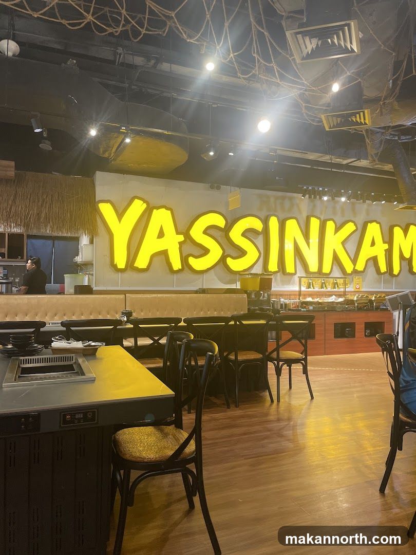 Restaurant Interior with Large Signage