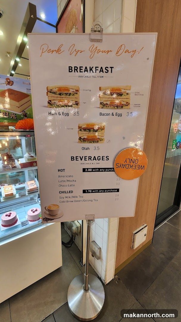 Breakfast and Beverages Menu