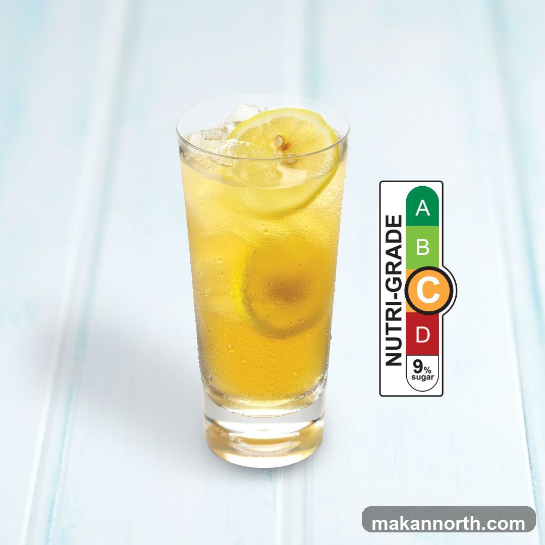 Iced Lemon Tea with Nutri-Grade Label