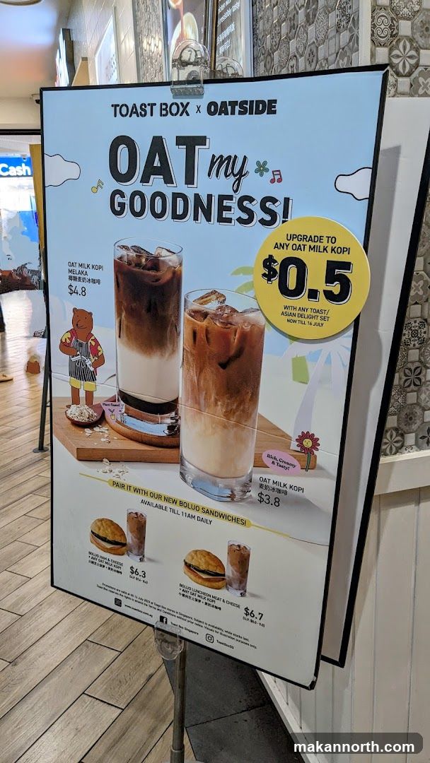 Toast Box x Oatside Oat Milk Kopi Promotion