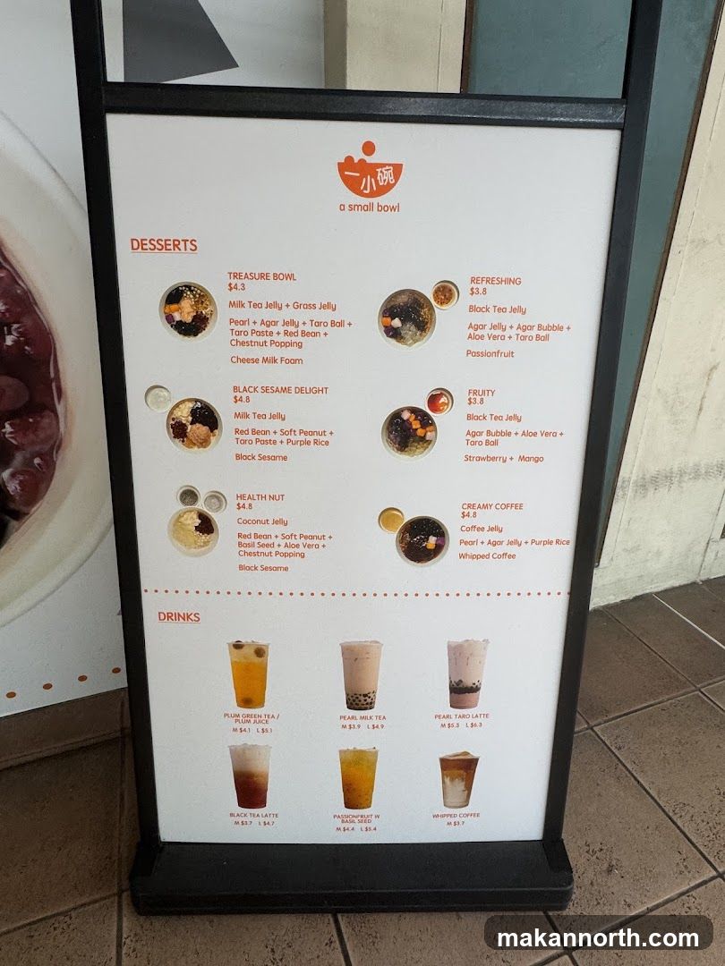 a small bowl menu