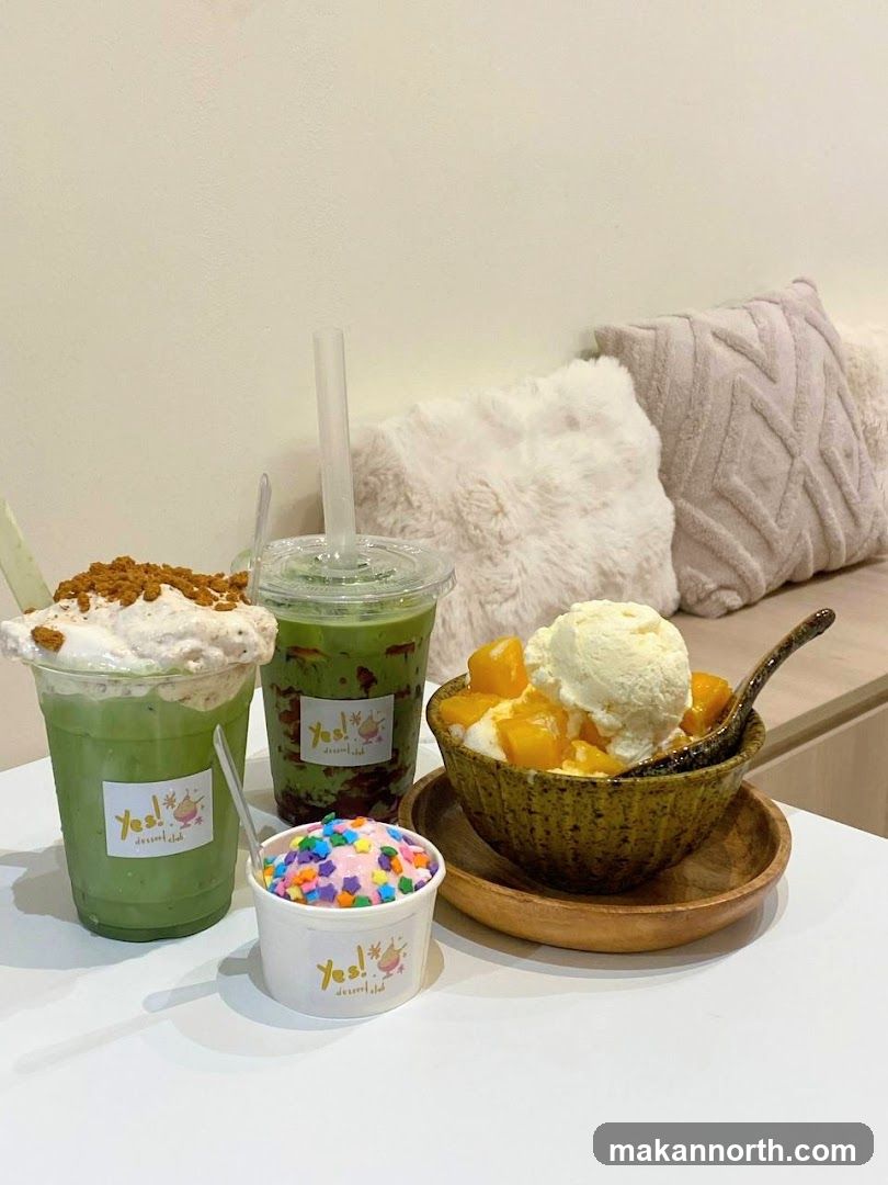 Dessert Drinks and Ice Cream