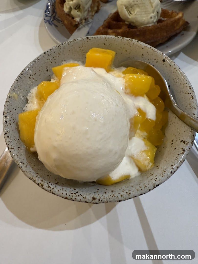 Dessert with Mango and Ice Cream