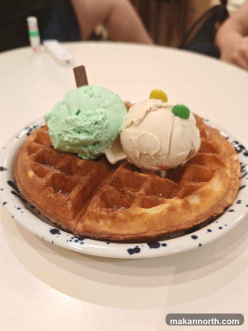 Waffle with Ice Cream
