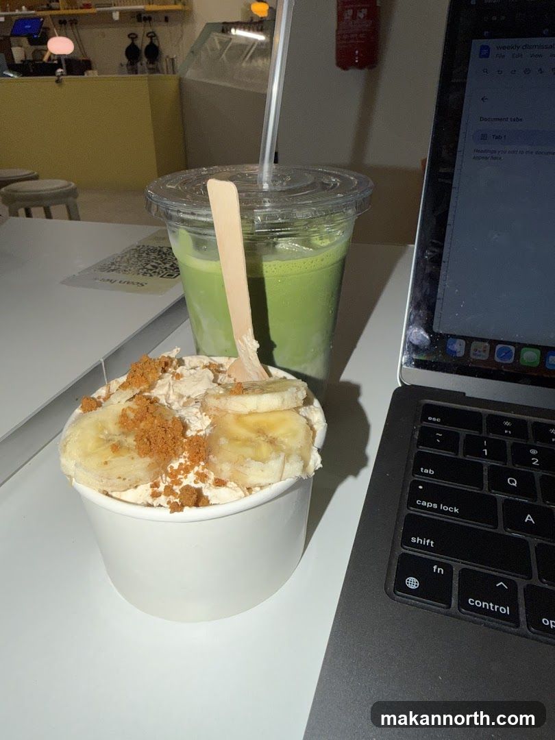 Dessert and Drink with Laptop