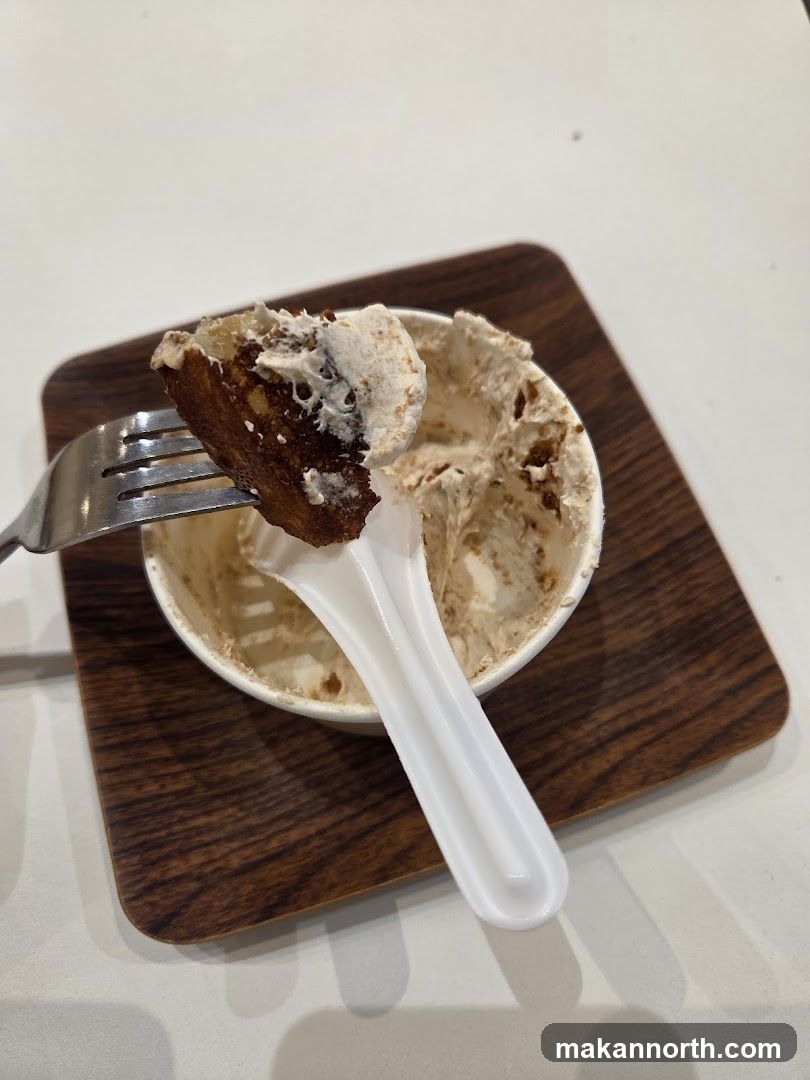 Dessert with a Bite Taken Out