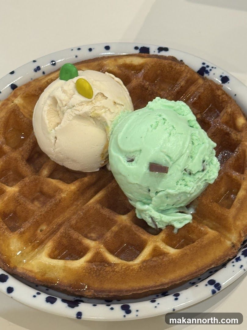 Waffle with Ice Cream