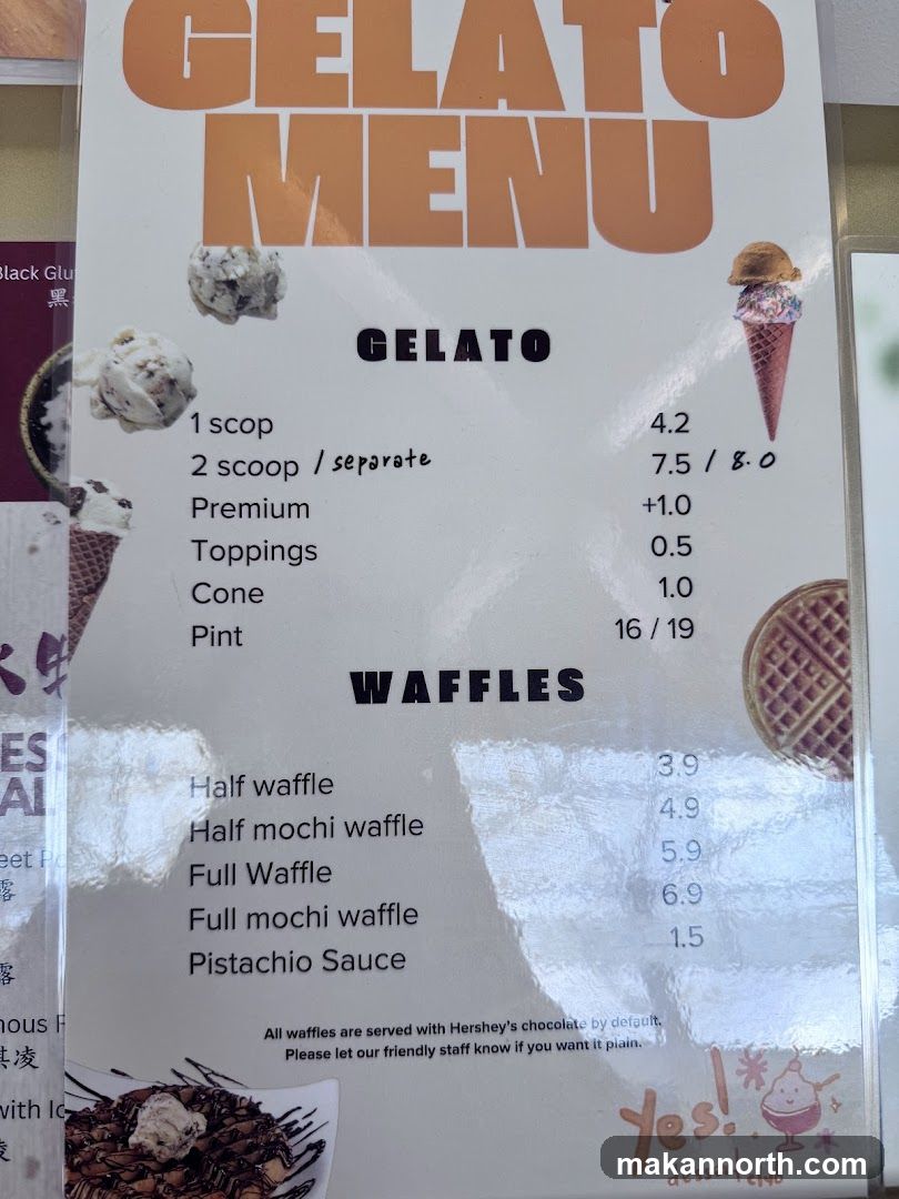 Gelato Menu