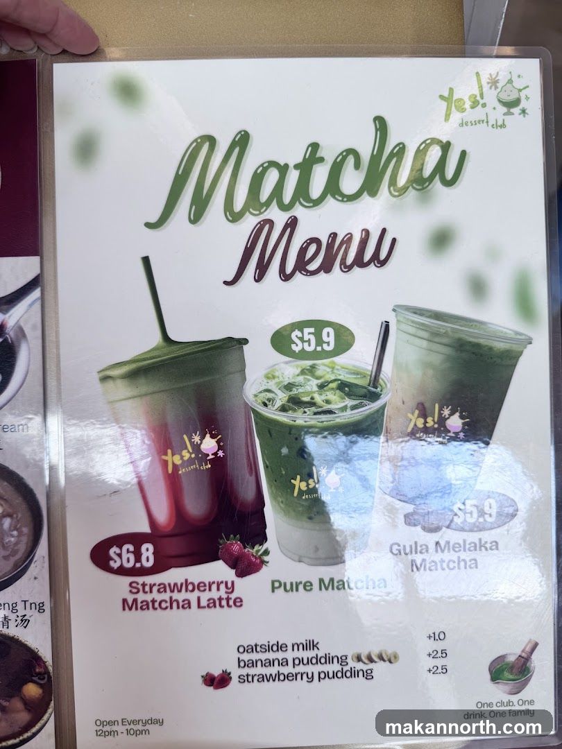 Matcha Menu